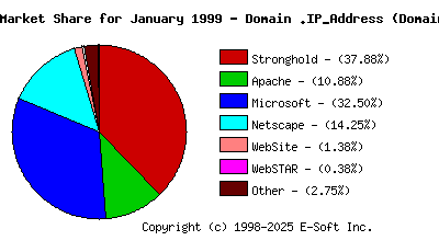 February 1st, 1999 Market Share Pie Chart