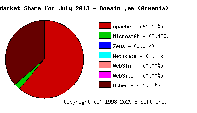 August 1st, 2013 Market Share Pie Chart