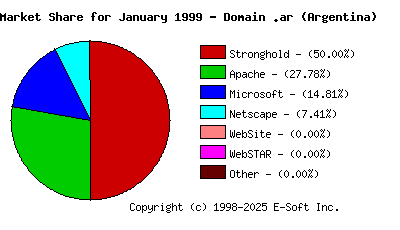 February 1st, 1999 Market Share Pie Chart