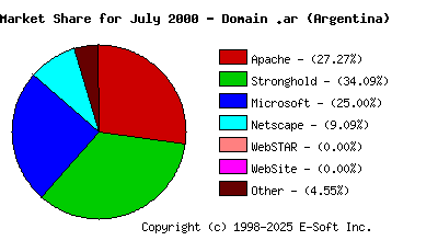 August 1st, 2000 Market Share Pie Chart