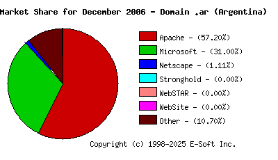 January 1st, 2007 Market Share Pie Chart