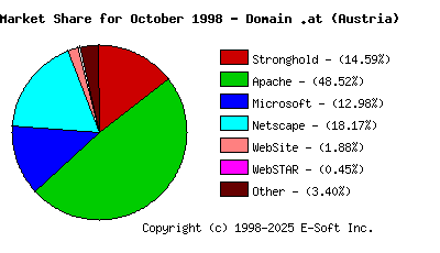 November 1st, 1998 Market Share Pie Chart