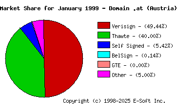 February 1st 1999 CA Market Share Pie Chart