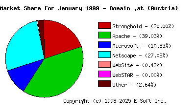 February 1st, 1999 Market Share Pie Chart