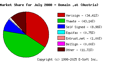 August 1st 2000 CA Market Share Pie Chart