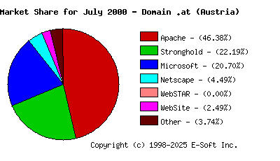 August 1st, 2000 Market Share Pie Chart