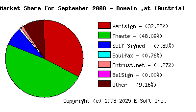 October 1st 2000 CA Market Share Pie Chart