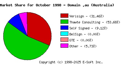 November 1st 1998 CA Market Share Pie Chart