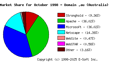 November 1st, 1998 Market Share Pie Chart
