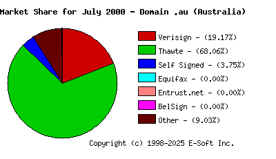 August 1st 2000 CA Market Share Pie Chart