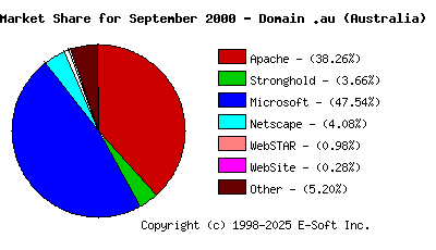 October 1st, 2000 Market Share Pie Chart