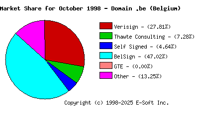 November 1st 1998 CA Market Share Pie Chart