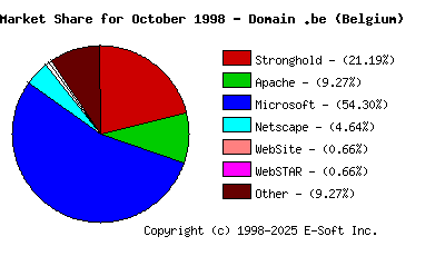 November 1st, 1998 Market Share Pie Chart