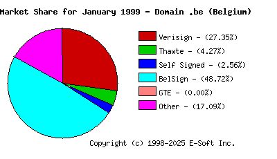 February 1st 1999 CA Market Share Pie Chart