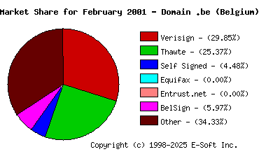 March 1st 2001 CA Market Share Pie Chart