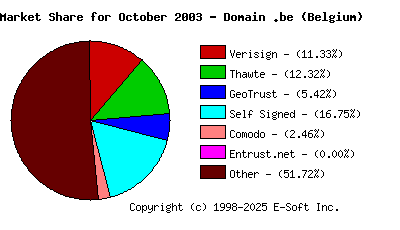 November 1st 2003 CA Market Share Pie Chart