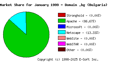 February 1st, 1999 Market Share Pie Chart