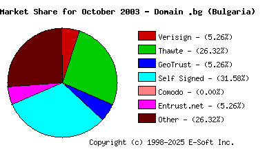 November 1st 2003 CA Market Share Pie Chart