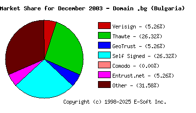 January 1st 2004 CA Market Share Pie Chart