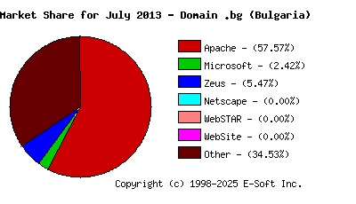 August 1st, 2013 Market Share Pie Chart