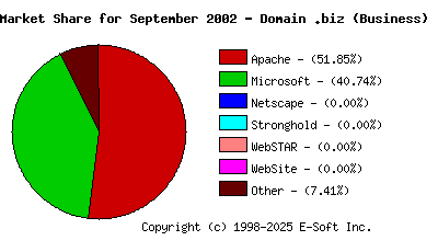 October 1st, 2002 Market Share Pie Chart