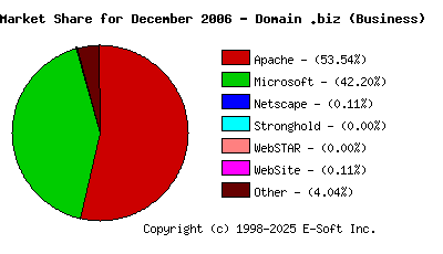 January 1st, 2007 Market Share Pie Chart