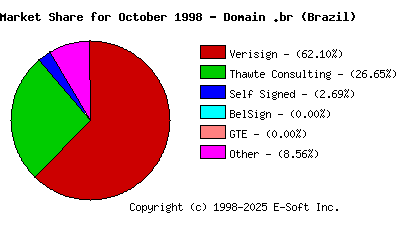 November 1st 1998 CA Market Share Pie Chart