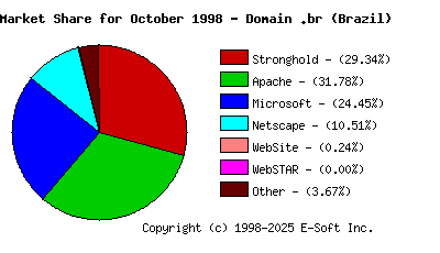 November 1st, 1998 Market Share Pie Chart