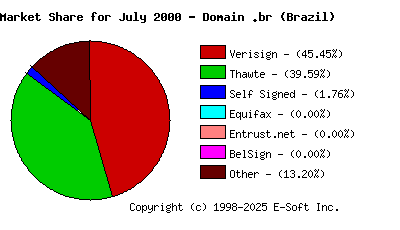 August 1st 2000 CA Market Share Pie Chart