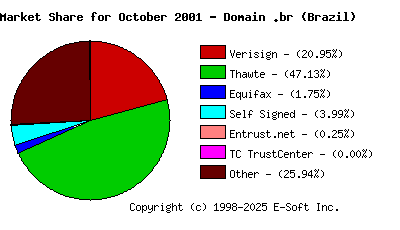 November 1st 2001 CA Market Share Pie Chart