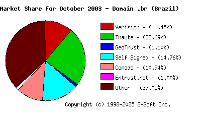 November 1st 2003 CA Market Share Pie Chart