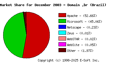 January 1st, 2004 Market Share Pie Chart