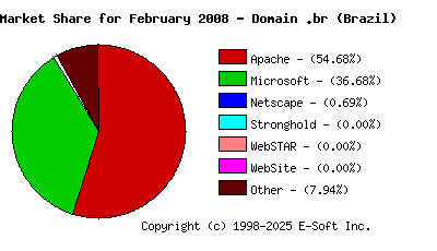 March 1st, 2008 Market Share Pie Chart