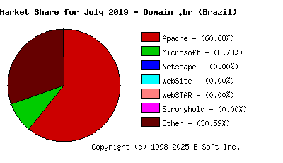 August 1st, 2019 Market Share Pie Chart