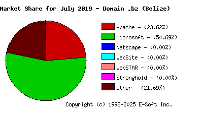 August 1st, 2019 Market Share Pie Chart