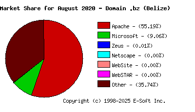September 1st, 2020 Market Share Pie Chart