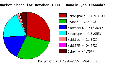 November 1st, 1998 Market Share Pie Chart