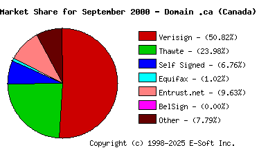 October 1st 2000 CA Market Share Pie Chart