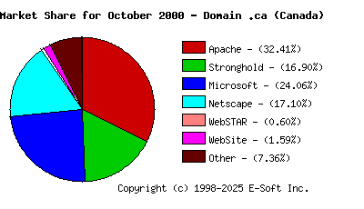 November 1st, 2000 Market Share Pie Chart