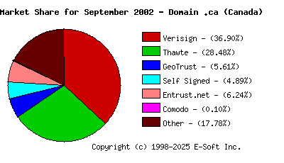 October 1st 2002 CA Market Share Pie Chart