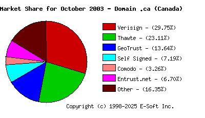 November 1st 2003 CA Market Share Pie Chart