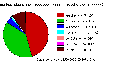 January 1st, 2004 Market Share Pie Chart