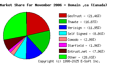 December 1st 2006 CA Market Share Pie Chart