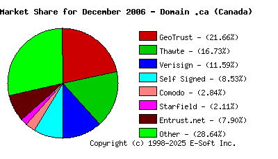 January 1st 2007 CA Market Share Pie Chart