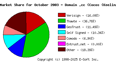 November 1st 2003 CA Market Share Pie Chart