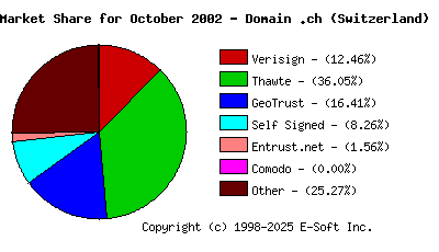 November 1st 2002 CA Market Share Pie Chart