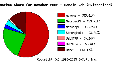 November 1st, 2002 Market Share Pie Chart