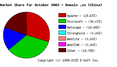November 1st, 2003 Market Share Pie Chart