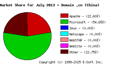 August 1st, 2013 Market Share Pie Chart