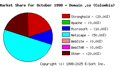 November 1st, 1998 Market Share Pie Chart